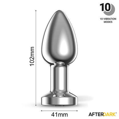 AFTERDARK - DIMPOR CHROME ANAL PLUG WITH VIBRATION AND MAGNETIC USB SIZE L