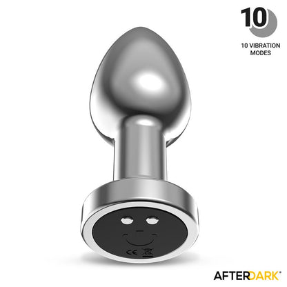 AFTERDARK - DIMPOR CHROME ANAL PLUG WITH VIBRATION AND MAGNETIC USB SIZE M