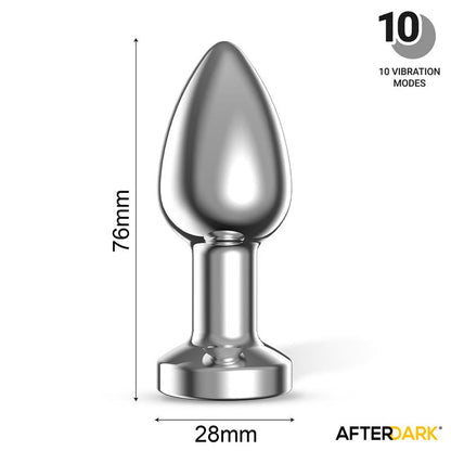 AFTERDARK - DIMPOR CHROME ANAL PLUG WITH VIBRATION AND MAGNETIC USB SIZE S