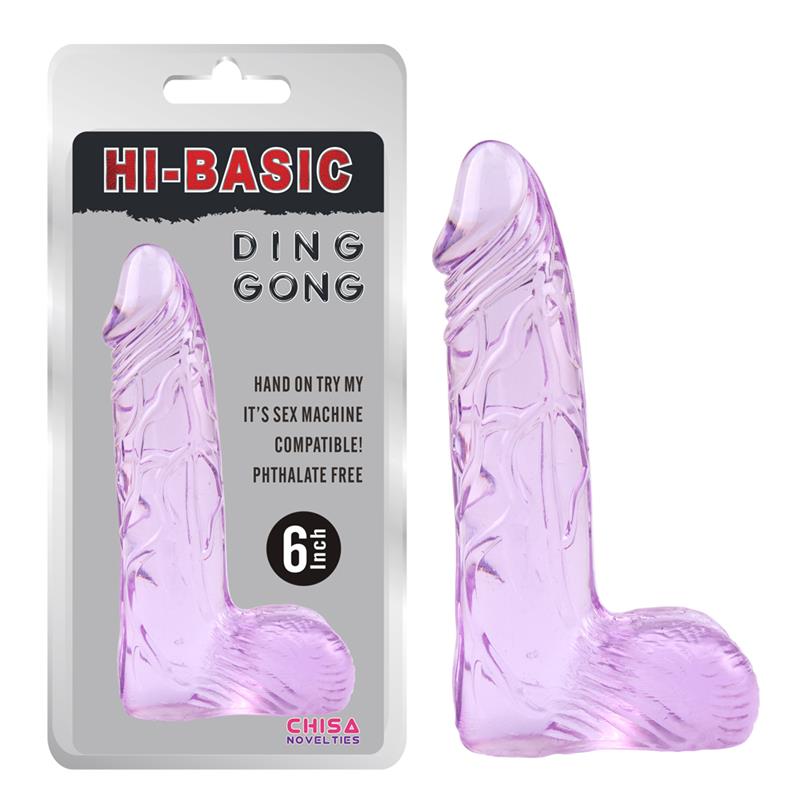 CHISA - DING DONG DILDO 6 - 15.2CM PURPLE