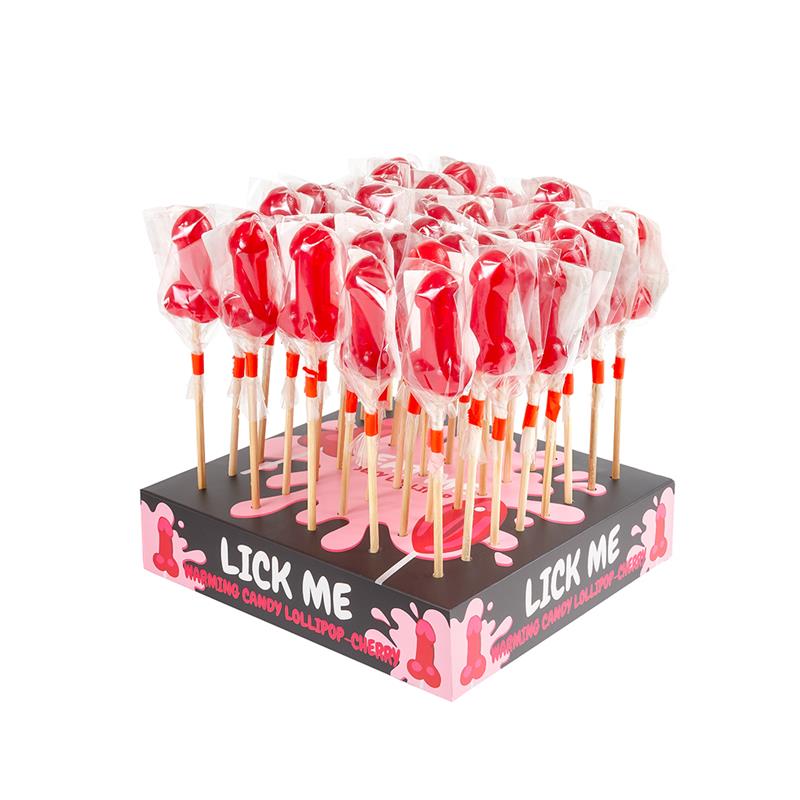SECRET PLAY - DISPLAY CHERRY LOLLIPOPS SPICY WARMING EFFECT 40 PCS