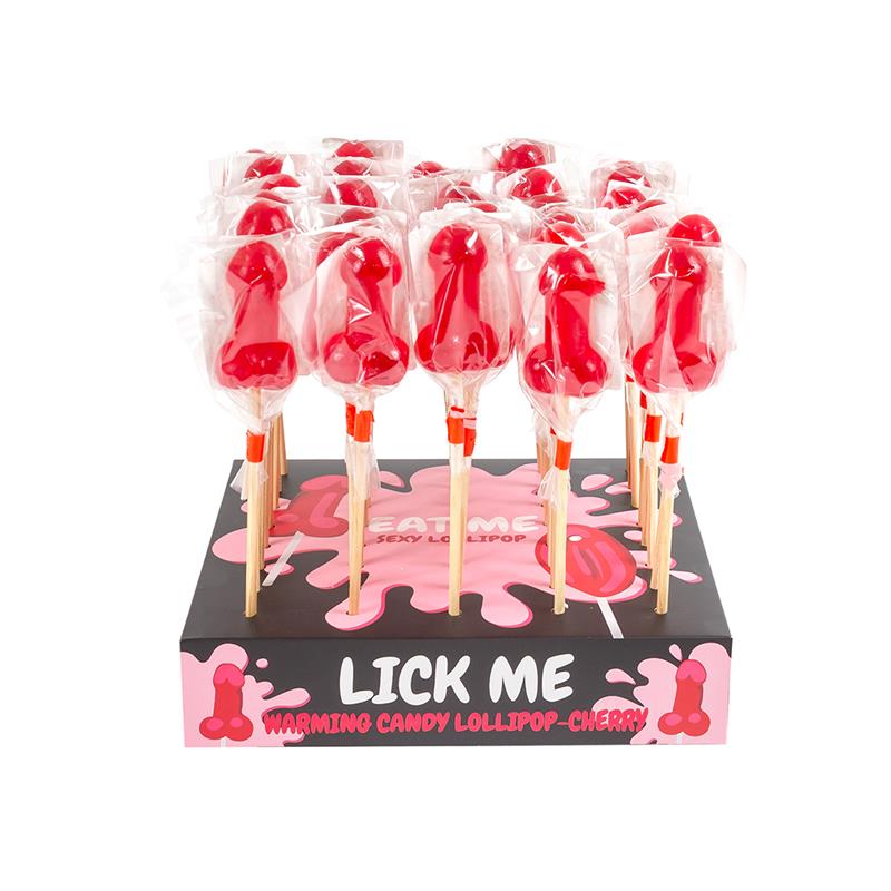 SECRET PLAY - DISPLAY CHERRY LOLLIPOPS SPICY WARMING EFFECT 40 PCS