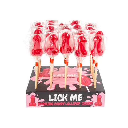 SECRET PLAY - DISPLAY CHERRY LOLLIPOPS SPICY WARMING EFFECT 40 PCS