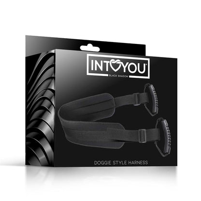 INTOYOU BLACK SHADOW - DOGGIE STYLE HARNESS VEGAN LEATHER