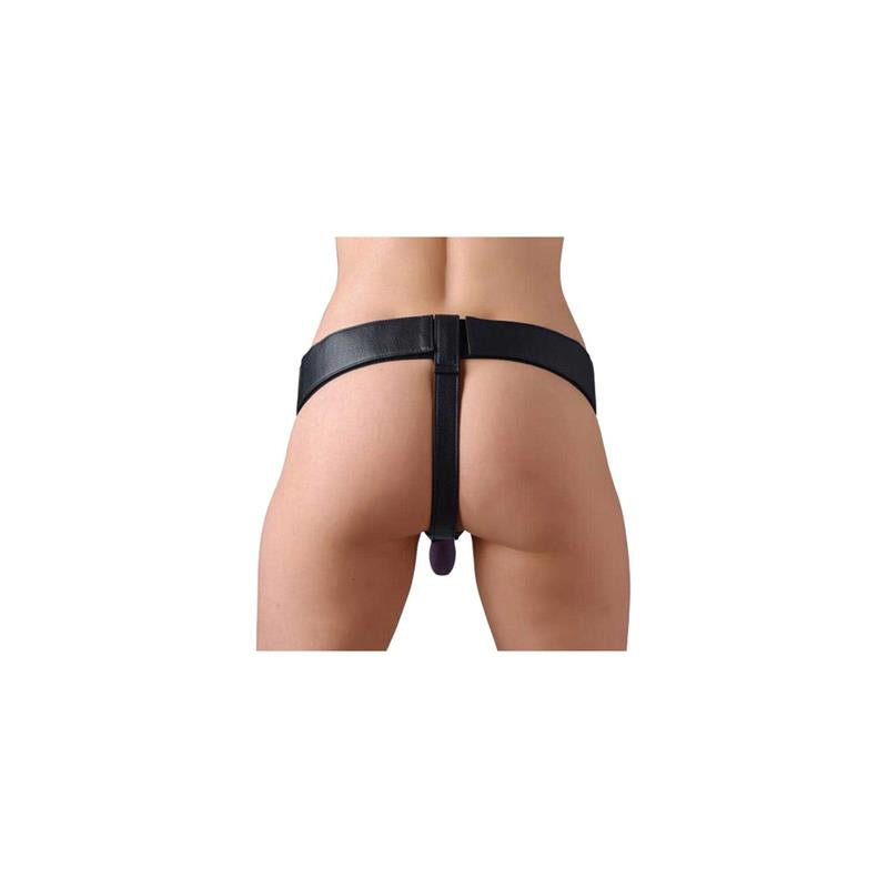 STRAP U - DOMINA WIDE BAND STRAP ON HARNESS BLACK