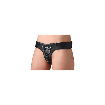 STRAP U - DOMINA WIDE BAND STRAP ON HARNESS BLACK