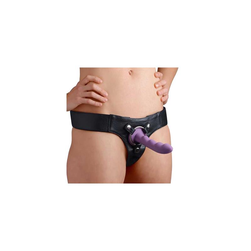 STRAP U - DOMINA WIDE BAND STRAP ON HARNESS BLACK