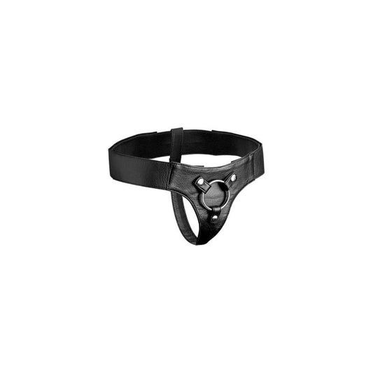 STRAP U - DOMINA WIDE BAND STRAP ON HARNESS BLACK