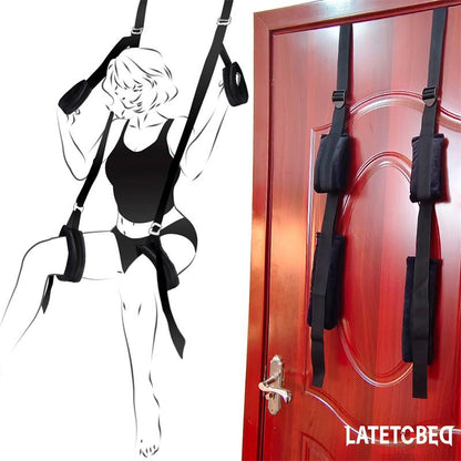LATETOBED BDSM LINE - DOOR JAM SLING BLACK