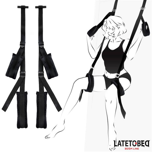LATETOBED BDSM LINE - DOOR JAM SLING BLACK