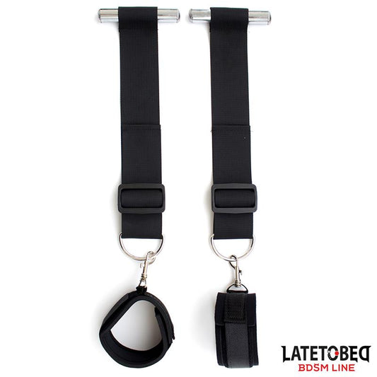 LATETOBED BDSM LINE - DOOR SWING NYLON BIND NEOPRENE WRIST CUFFS