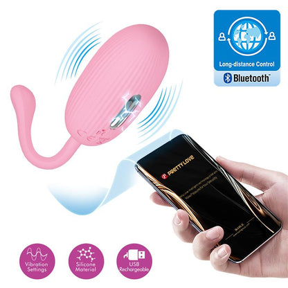 PRETTYLOVE - DOREEN VIBRATING EGG WITH ELECTRO SHOCK AND APP