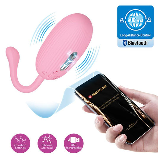 PRETTYLOVE - DOREEN VIBRATING EGG WITH ELECTRO SHOCK AND APP