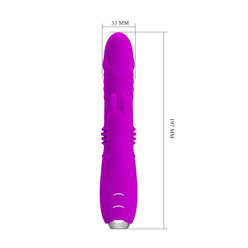 PRETTYLOVE - DOROTHY THRUSTING VIBRATOR USB PURPLE