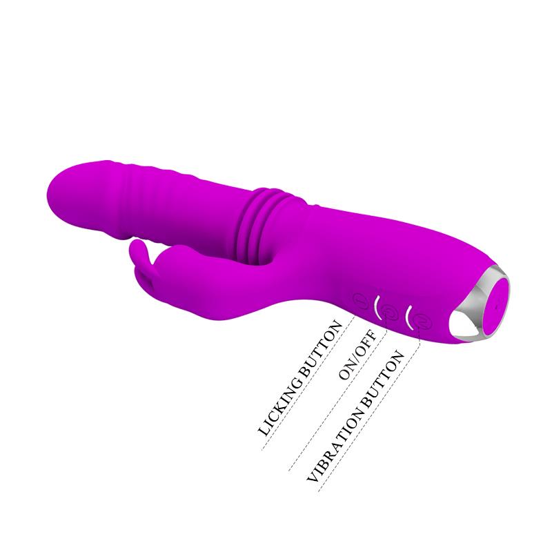 PRETTYLOVE - DOROTHY THRUSTING VIBRATOR USB PURPLE
