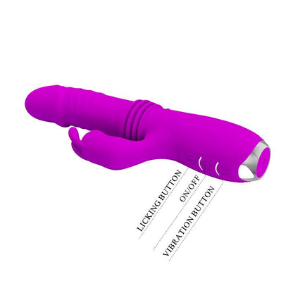 PRETTYLOVE - DOROTHY THRUSTING VIBRATOR USB PURPLE