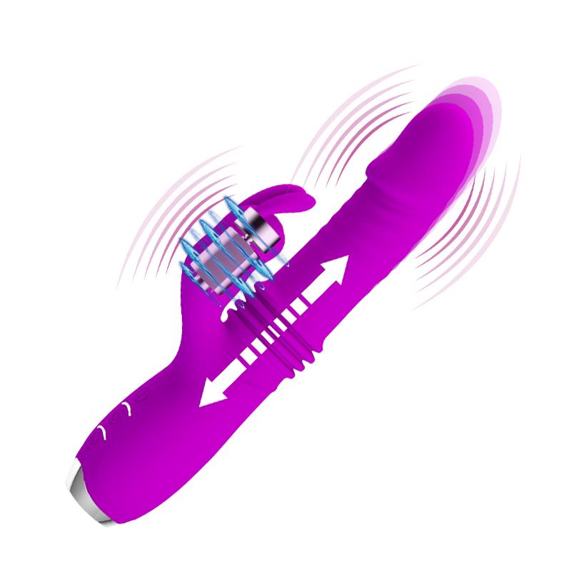 PRETTYLOVE - DOROTHY THRUSTING VIBRATOR USB PURPLE