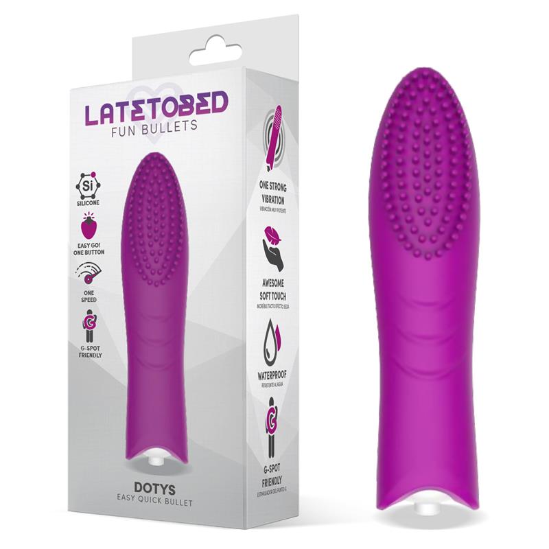 LATETOBED - DOTYS EASY QUICK VIBRATING BULLET SILICONE PURPLE
