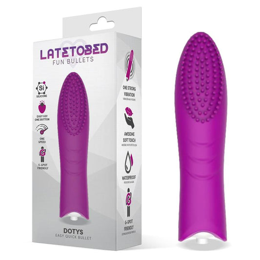 LATETOBED - DOTYS EASY QUICK VIBRATING BULLET SILICONE PURPLE