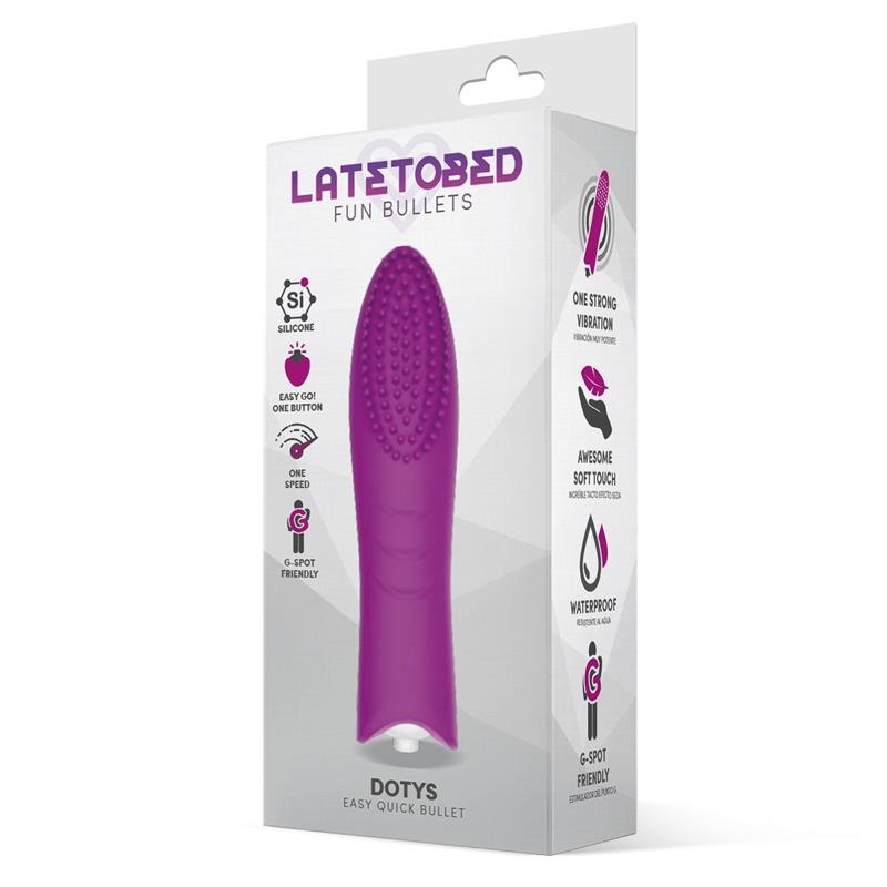 LATETOBED - DOTYS EASY QUICK VIBRATING BULLET SILICONE PURPLE