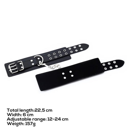 LATETOBED BDSM LINE - DOUBLE BUCKLE ADJUSTABLE HANDCUFFS