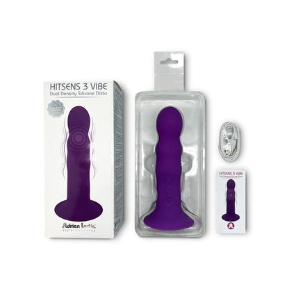 ADRIEN LASTIC - DOUBLE DENSITY DILDO VIBRATION HITSENS 3 PURPLE