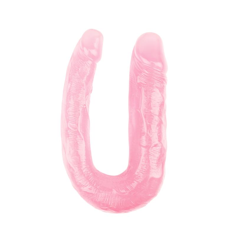 CHISA - DOUBLE DILDO 13 - 17CM PINK