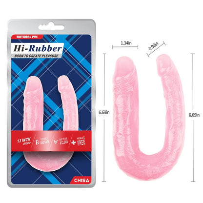 CHISA - DOUBLE DILDO 13 - 17CM PINK