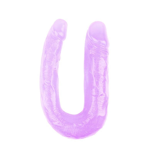 CHISA - DOUBLE DILDO 13 - 17CM PURPLE