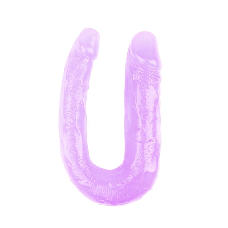 CHISA - DOUBLE DILDO 13 - 17CM PURPLE