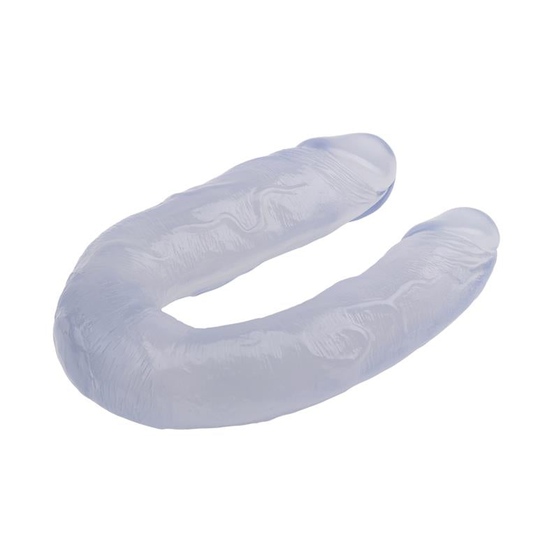 CHISA - DOUBLE DILDO 14 - 18CM CLEAR