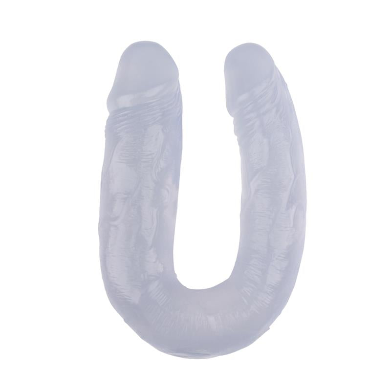 CHISA - DOUBLE DILDO 14 - 18CM CLEAR
