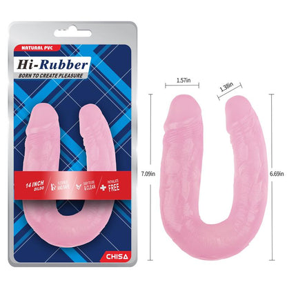 CHISA - DOUBLE DILDO 14 - 18CM PINK