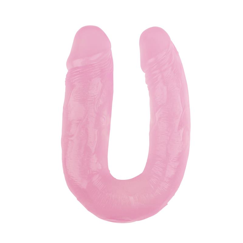 CHISA - DOUBLE DILDO 14 - 18CM PINK