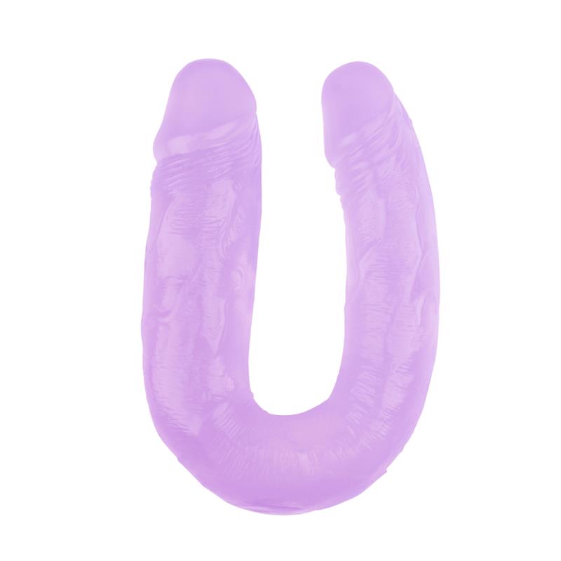CHISA - DOUBLE DILDO 14 - 18CM PURPLE