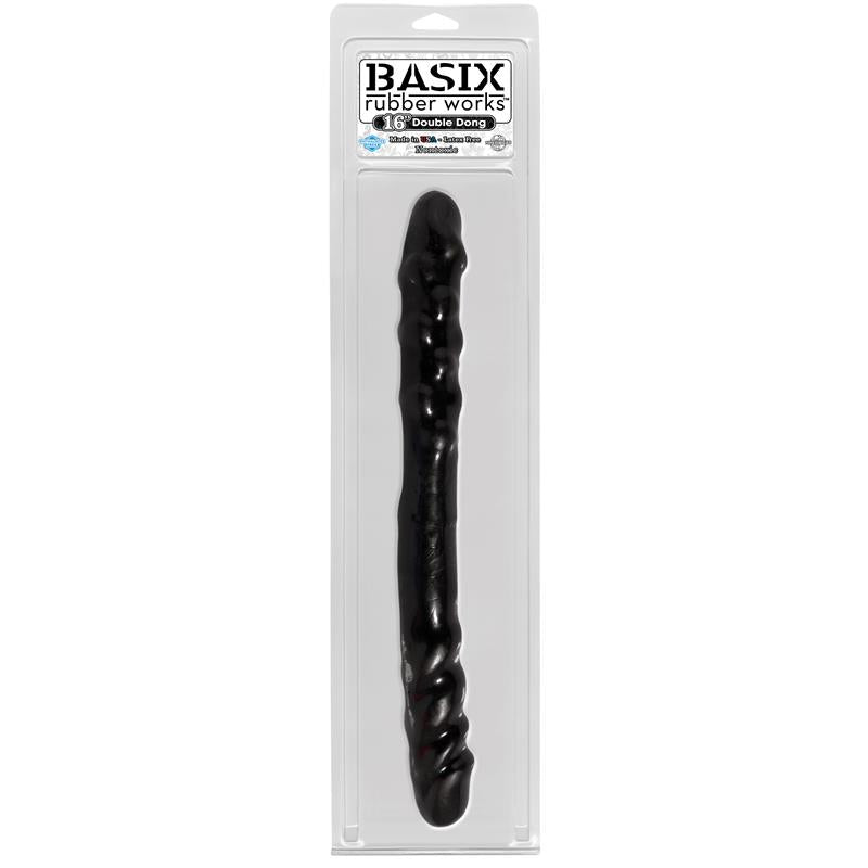 BASIX RUBBER WORKS - DOUBLE DILDO 40,6 CM BLACK