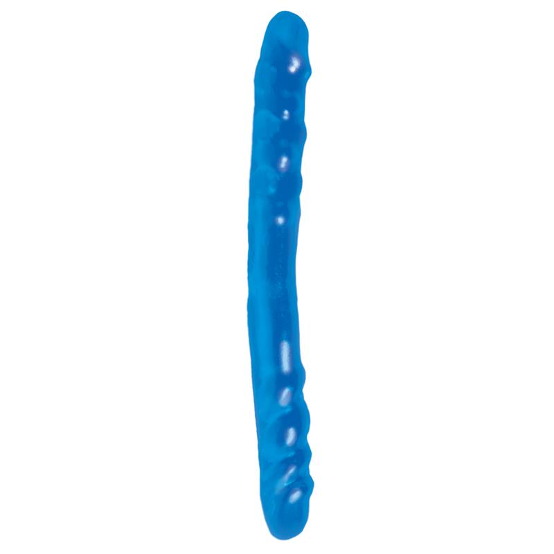 BASIX RUBBER WORKS - DOUBLE DILDO 40,6 CM BLUE