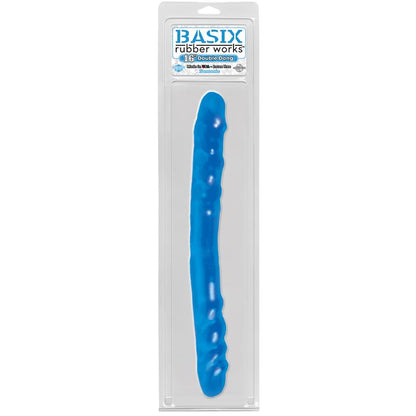 BASIX RUBBER WORKS - DOUBLE DILDO 40,6 CM BLUE