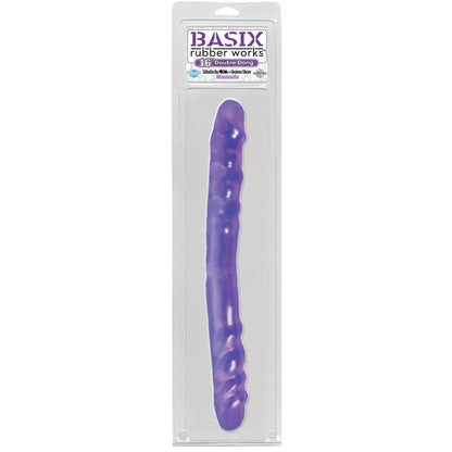 BASIX RUBBER WORKS - DOUBLE DILDO 40,6 CM PURPLE