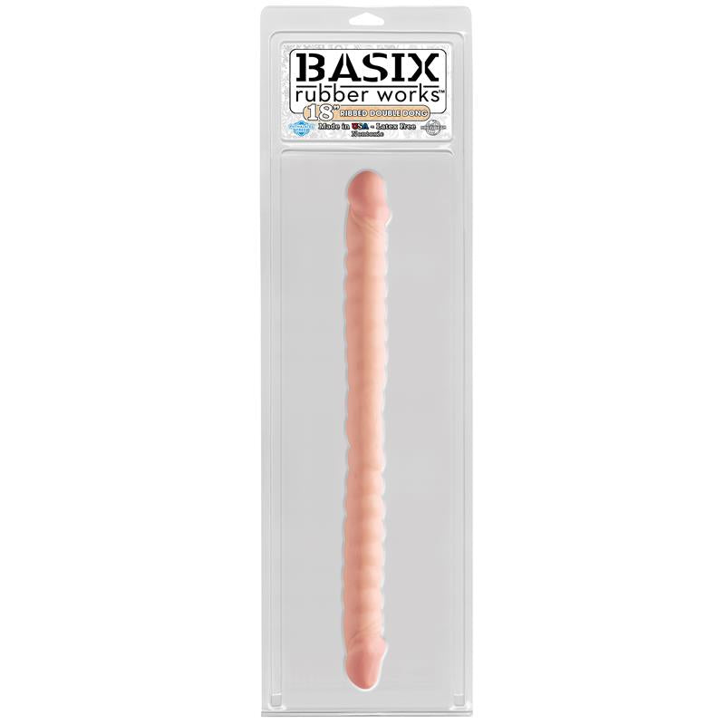 BASIX RUBBER WORKS - DOUBLE DILDO 45,7 CM FLESH