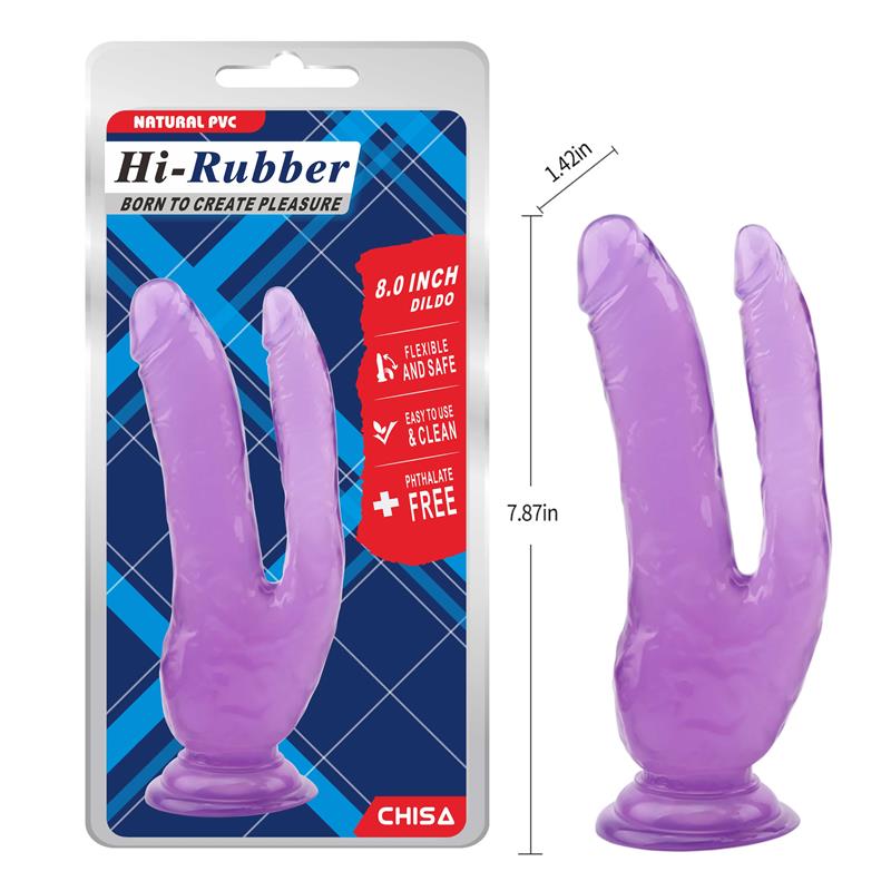 CHISA - DOUBLE DILDO 8 - 20CM CLEAR