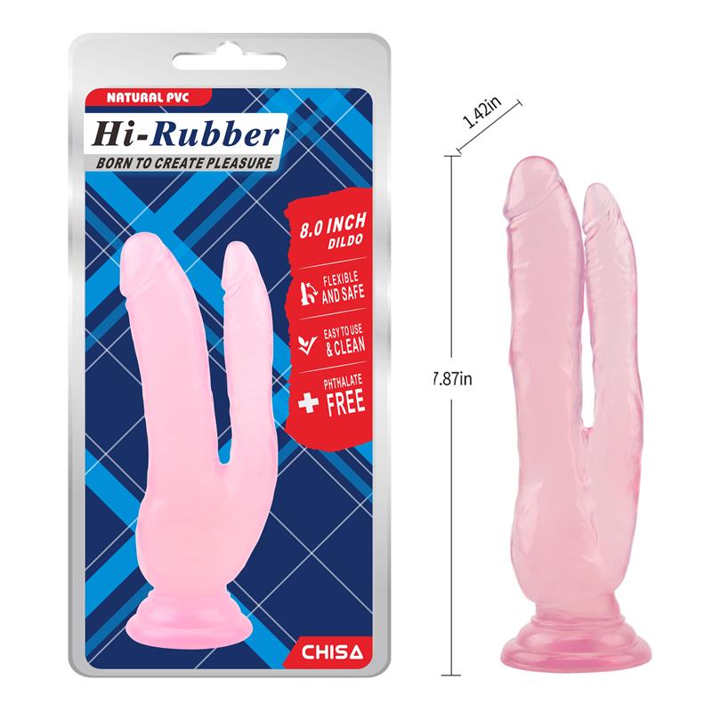 CHISA - DOUBLE DILDO 8 - 20CM PINK