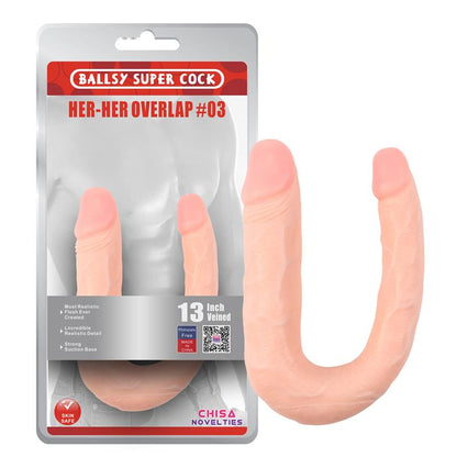 CHISA - DOUBLE DILDO HER-HER OVERLAP N3 FLESH