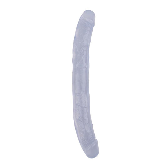 CHISA - DOUBLE DILDO HI-RUBBER 12.8 CLEAR