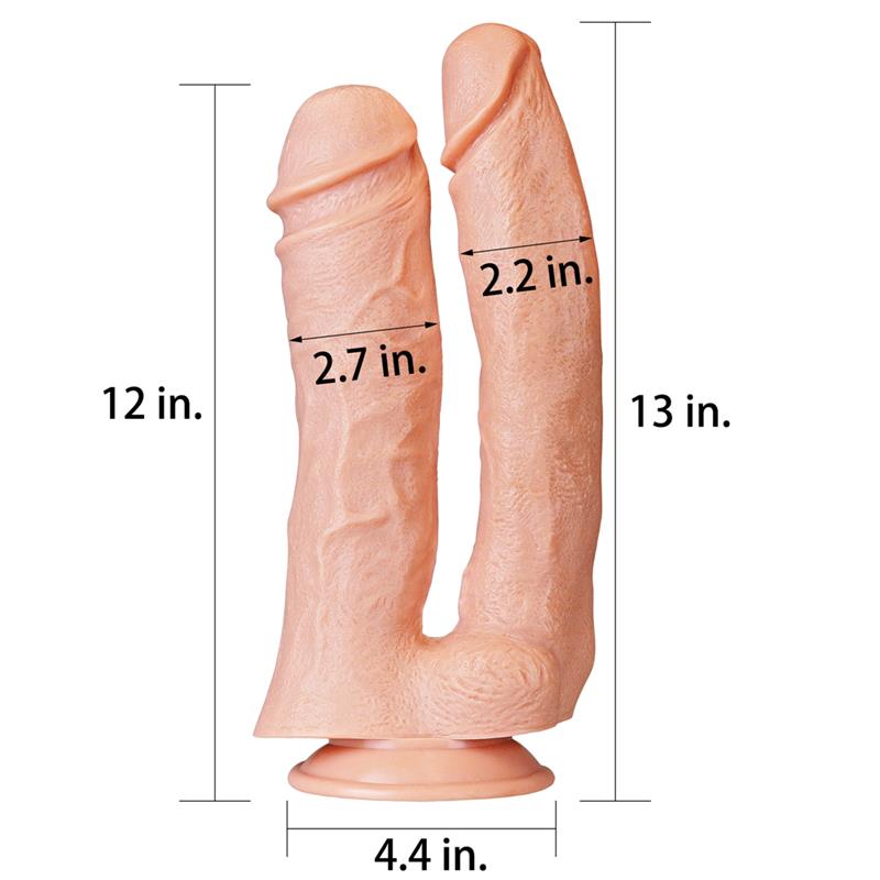 LOVETOY - DOUBLE DILDO KING 12 FLESH