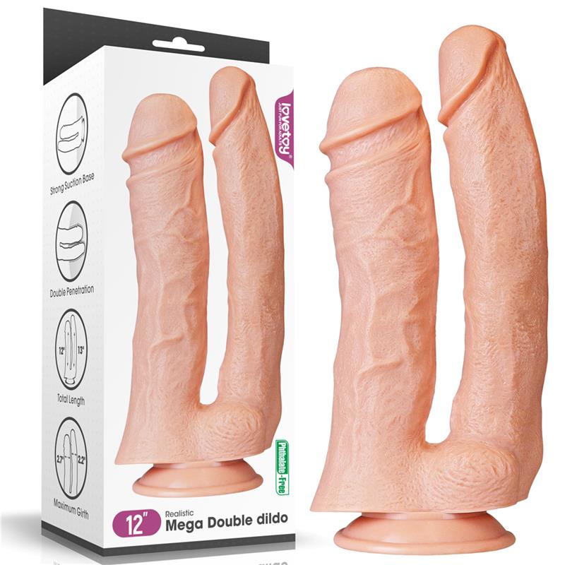 LOVETOY - DOUBLE DILDO KING 12 FLESH