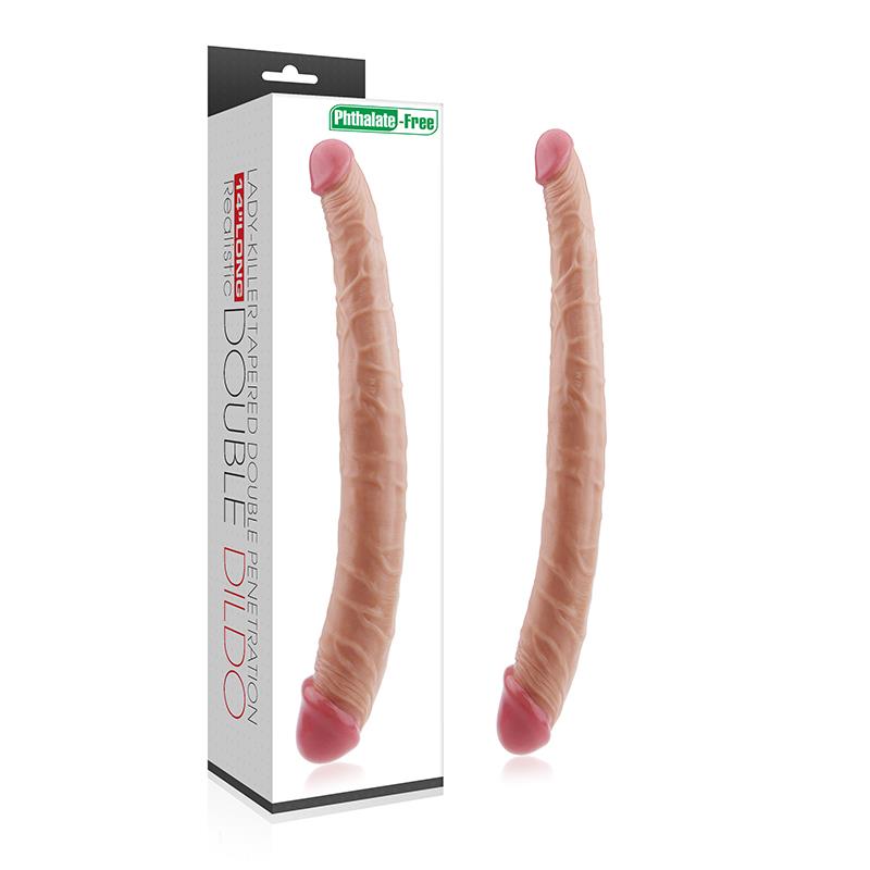 LOVETOY - DOUBLE DILDO LADYKILLER 14 FLESH