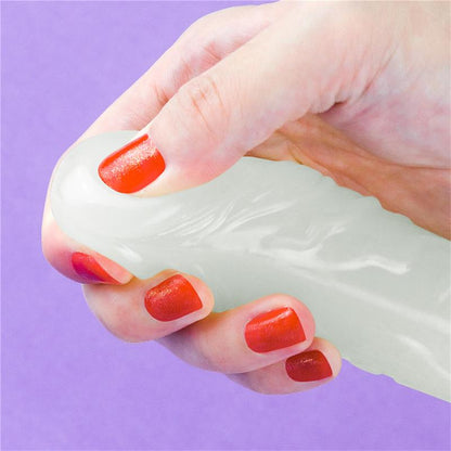 LOVETOY - DOUBLE DILDO LUMINO 14.5 BLUE LIGHT