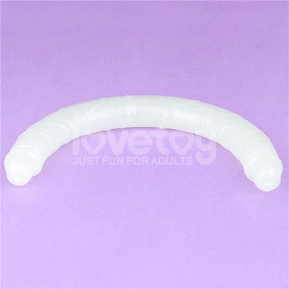 LOVETOY - DOUBLE DILDO LUMINO BLUE LIGHT 18.5