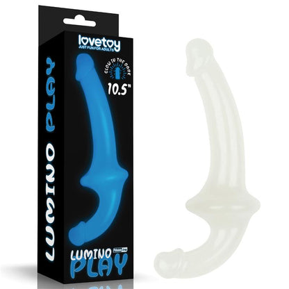 LOVETOY - DOUBLE DILDO LUMINO PLAY BLUE LIGHT 10.5